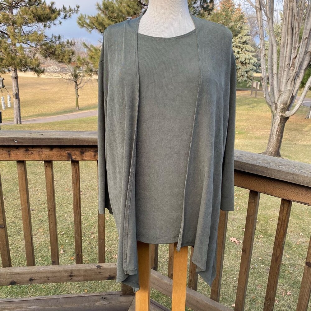 TRAVELERS CLASSIC Back Button Jacket sz 3 (US XL) w/ Tank sz 2 Cypress Fern NWT - Picture 5 of 12